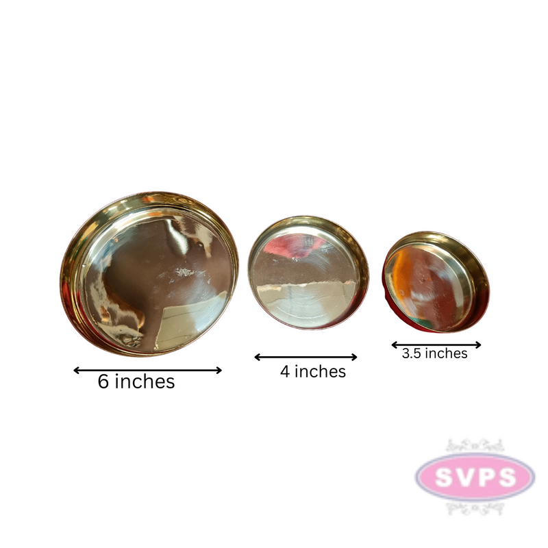 Brass Plain Puja Thali Plate