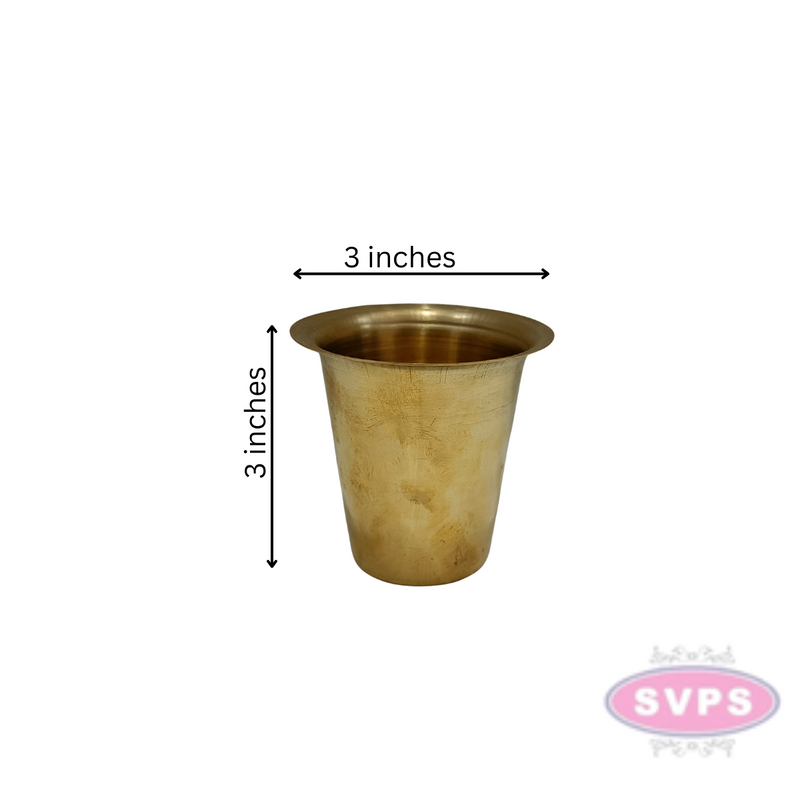 Brass Plain Tumbler 3 Inches