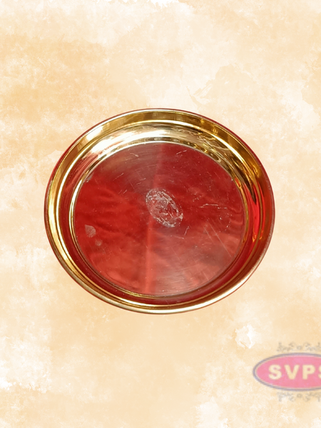 Plain Polished Brass Pooja Plate