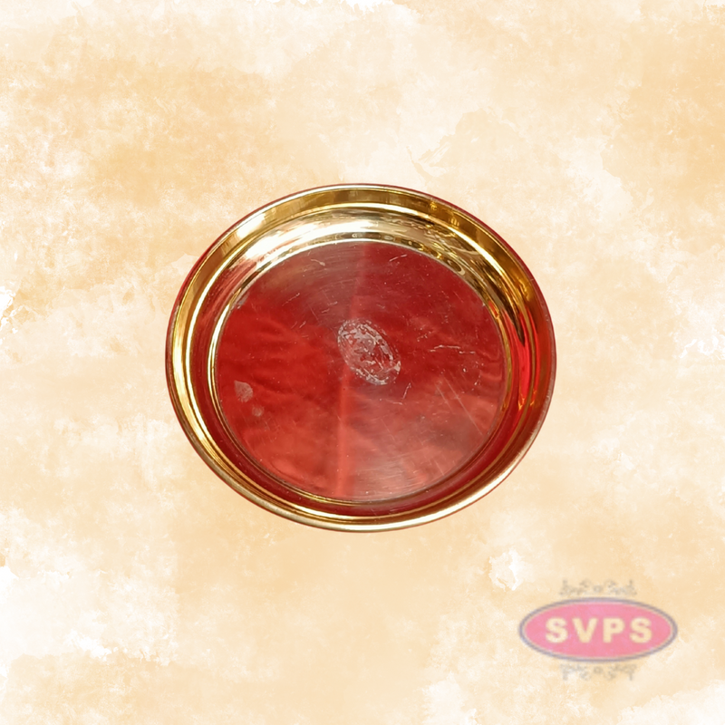 Plain Polished Brass Pooja Plate