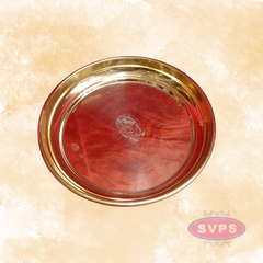 Plain Polished Brass Pooja Plate