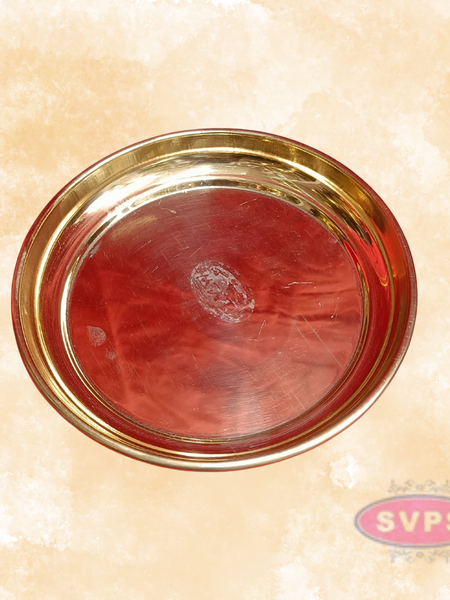 Plain Polished Brass Pooja Plate