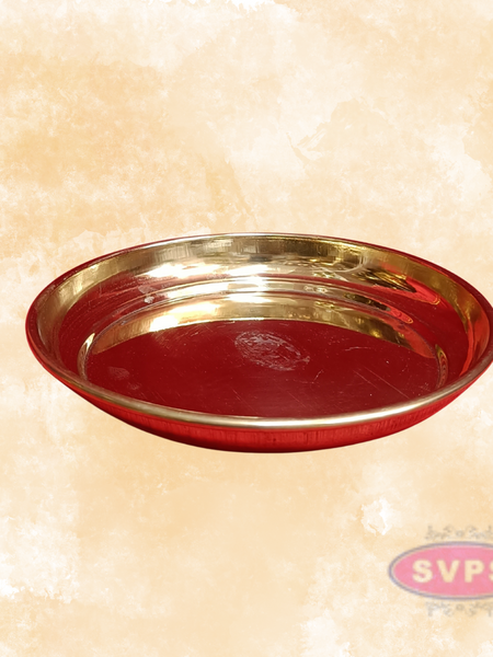Plain Polished Brass Pooja Plate