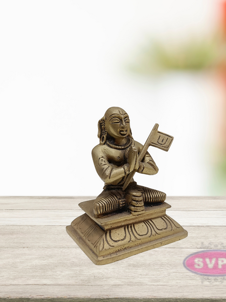 Brass Ramanujar / Ramanujacharya Statue / 5 inches