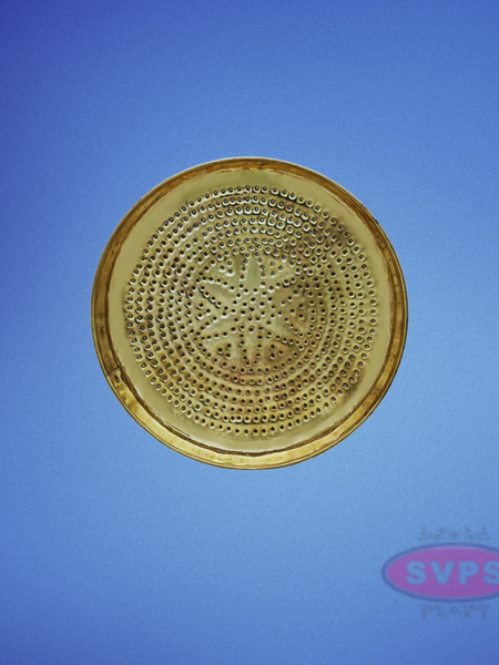 Brass Round Shape Flower Design Sahassadhra Abhiseka Plate