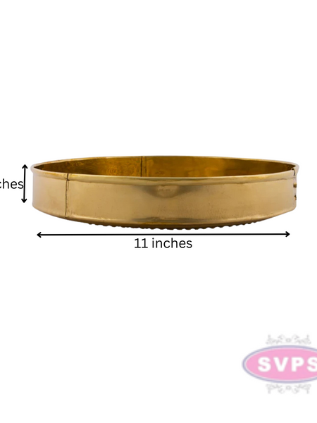 BrassRound Shape Star Design Sahassadhra Abhiseka Plate