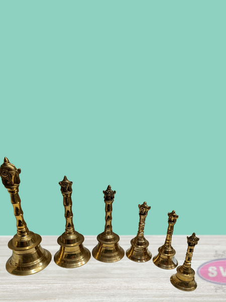 Brass Sangu Chakra Hand Bell / 6 Variants