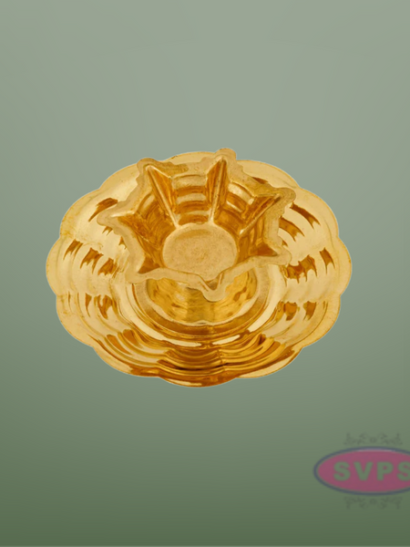 Brass Seven Star Vilakku / Lamp / Diya With Plate