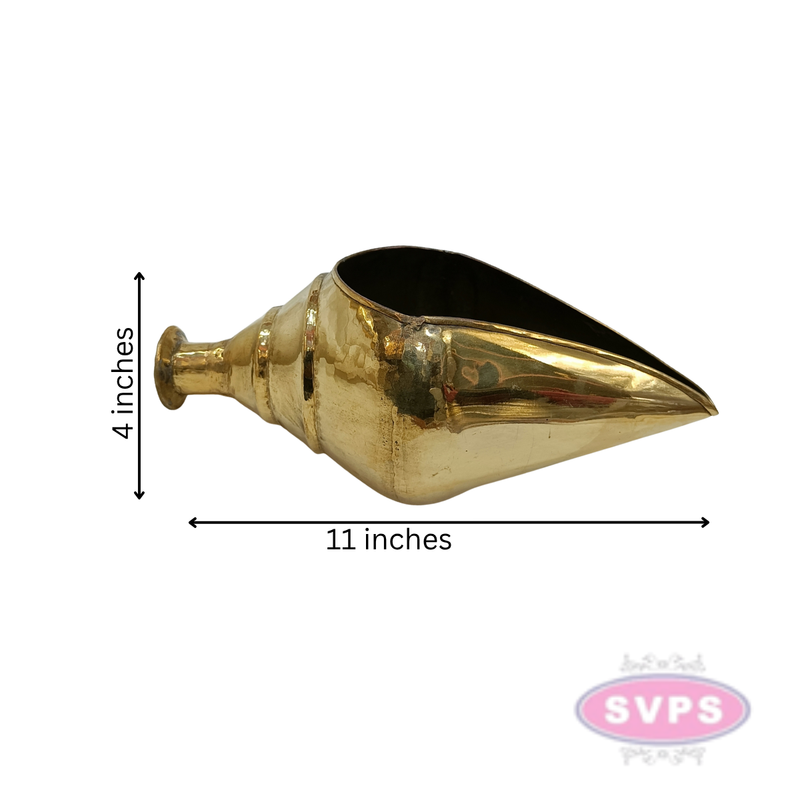 Brass Shankh / Sangu Aarti For Pooja / 11 Inches