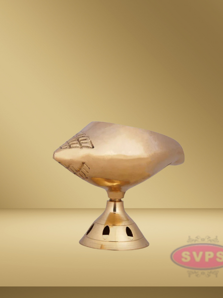 Brass Shankh / Sangu Deepam For Daily Pooja