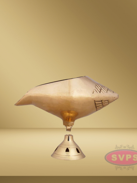 Brass Shankh / Sangu Deepam For Daily Pooja