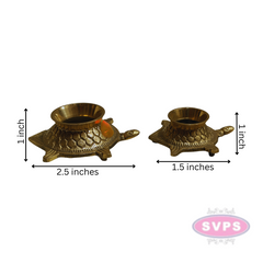 Brass Shankh Stand Tortoise Design / Home Vastu Pooja