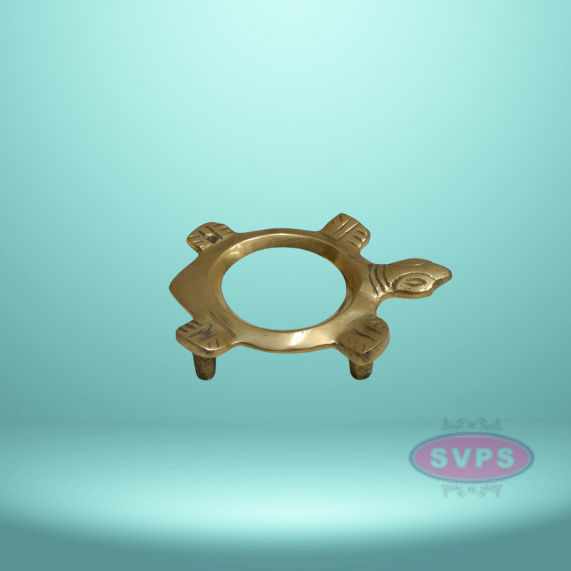 Brass Shankh Tortoise Design Stand