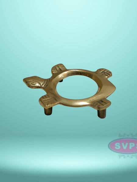 Brass Shankh Tortoise Design Stand