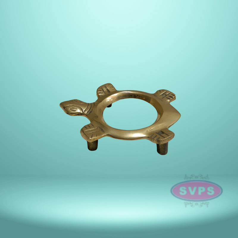 Brass Shankh Tortoise Design Stand