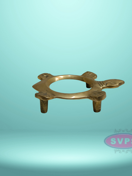 Brass Shankh Tortoise Design Stand
