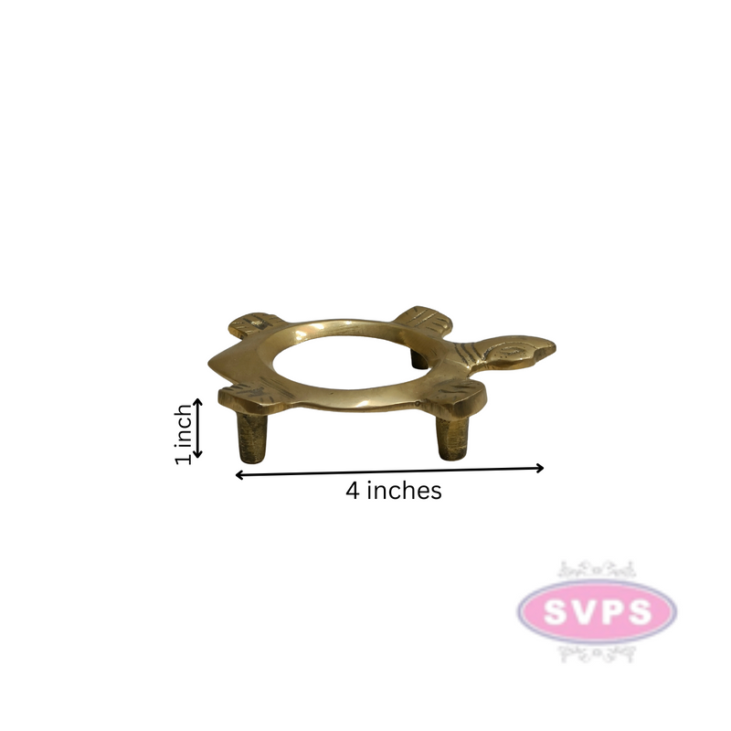 Brass Shankh Tortoise Design Stand