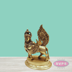 Brass Small Kamadhenu Cow Statue / 6 inches