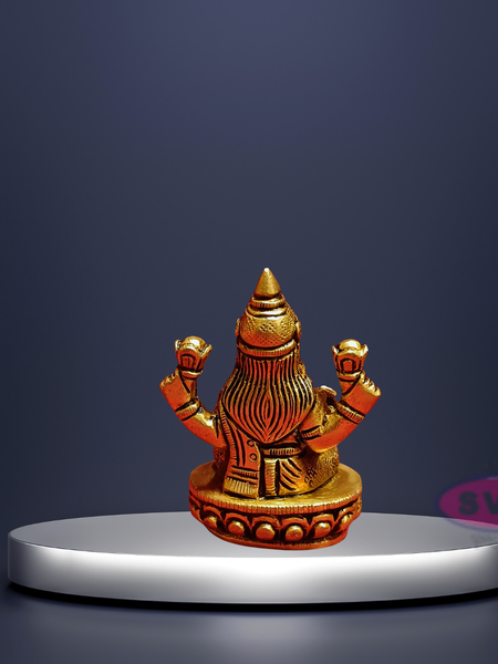 Brass Small Lakshmi Devi Idol For Home / Office / Temple / Mandir