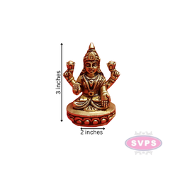 Brass Small Lakshmi Devi Idol For Home / Office / Temple / Mandir