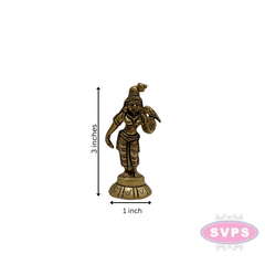 Brass Small Size Standing Andal Idol