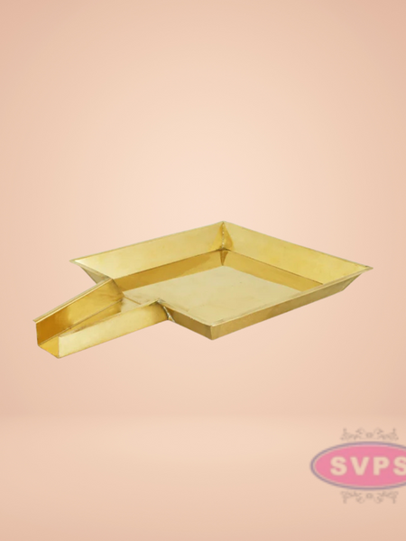 Brass Square Abisheka Plate / Tray