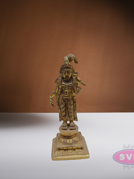 Brass Standing Andal For Home Altar
