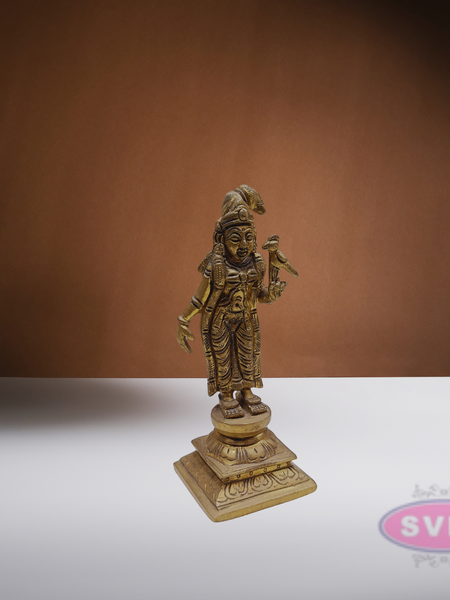 Brass Standing Andal For Home Altar