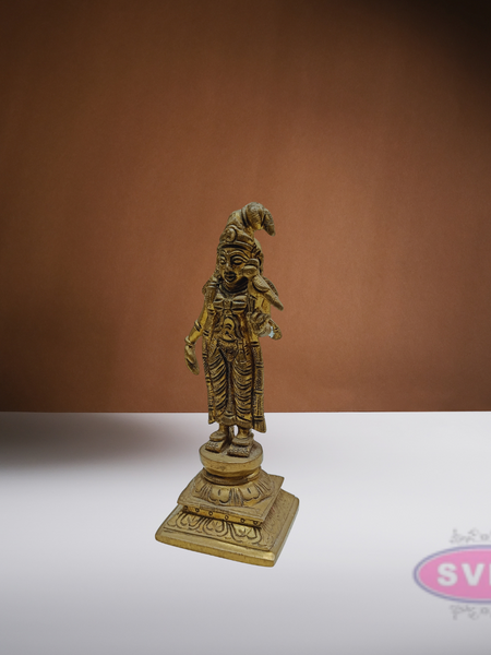 Brass Standing Andal For Home Altar