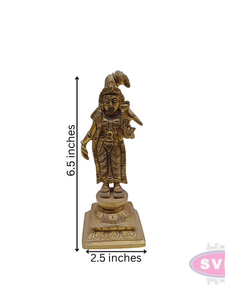 Brass Standing Andal For Home Altar