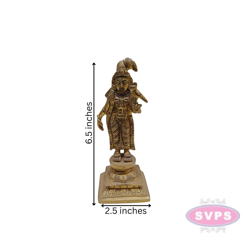 Brass Standing Andal For Home Altar