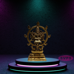 Brass Sudarsana  Charatazhwar  Narasimha Idol Front and Back
