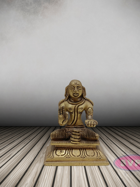 Brass Swami Desikan Statue / 5 Inches