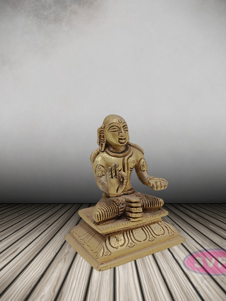 Brass Swami Desikan Statue / 5 Inches