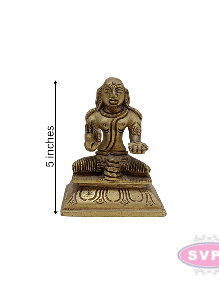 Brass Swami Desikan Statue / 5 Inches