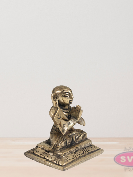 Brass Swami Ramanujar Idol / 2.5 Inches Height