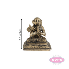 Brass Swami Ramanujar Idol / 2.5 Inches Height