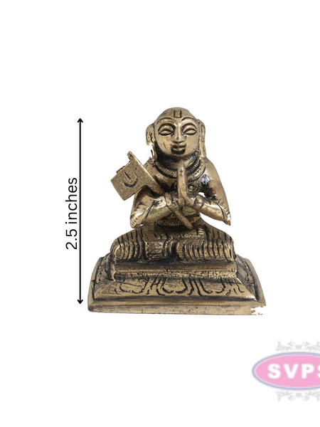 Brass Swami Ramanujar Idol / 2.5 Inches Height
