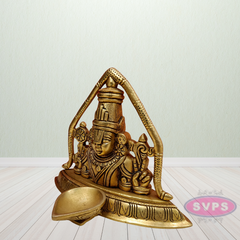 Brass Tirupathi Balaji Statue With Lamp