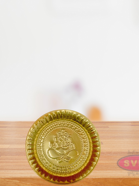 Brass Traditional Ganesh Puja Thali  Aarti Plate