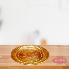 Brass Traditional Ganesh Puja Thali  Aarti Plate