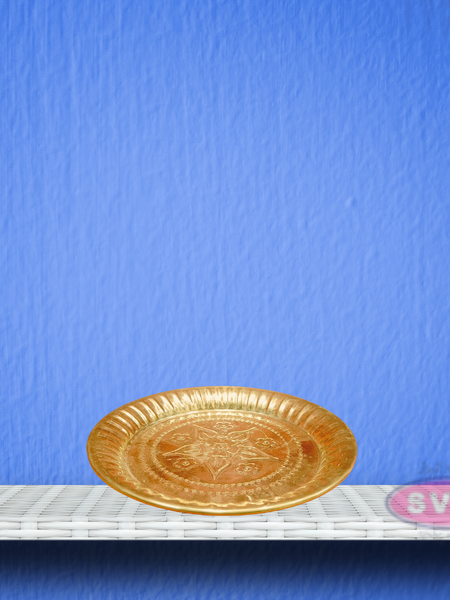 Brass Traditional Kolam Puja Plate / Aarti Plate
