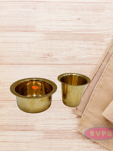 Brass Traditional Kumbakonam Coffee Dabara Davara Set