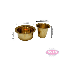 Brass Traditional Kumbakonam Coffee Dabara Davara Set