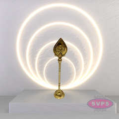 Brass Traditional Lord Murugan Vel / Om Vel With Stand
