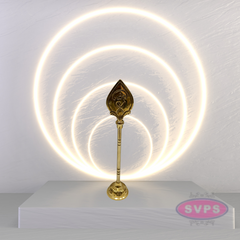 Brass Traditional Lord Murugan Vel / Om Vel With Stand