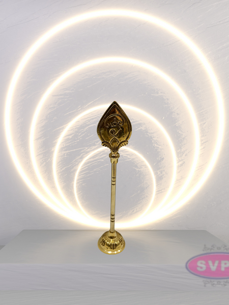 Brass Traditional Lord Murugan Vel / Om Vel With Stand