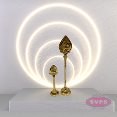 Brass Traditional Lord Murugan Vel / Om Vel With Stand