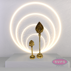 Brass Traditional Lord Murugan Vel / Om Vel With Stand