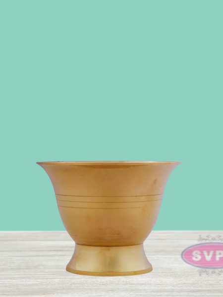 Brass Traditional Oil Cup / Kumkum / Sandal Cup / 3 Inches